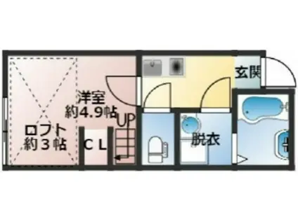 第3岡田ハイツ(1K/1階)の間取り写真