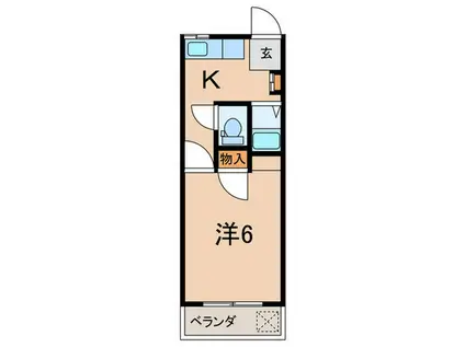 フォレストカイラ(1K/3階)の間取り写真