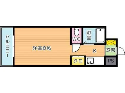 リバーサイド中津口(ワンルーム/5階)の間取り写真