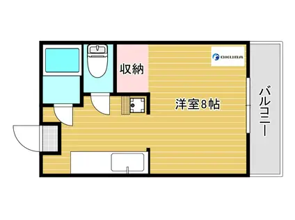 エントピア西田(ワンルーム/4階)の間取り写真