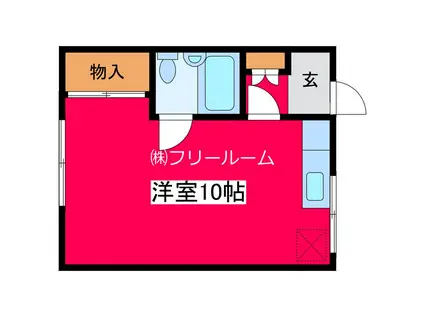 コーポみどり(ワンルーム/1階)の間取り写真