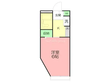 プレステージ下倉田I(1K/1階)の間取り写真