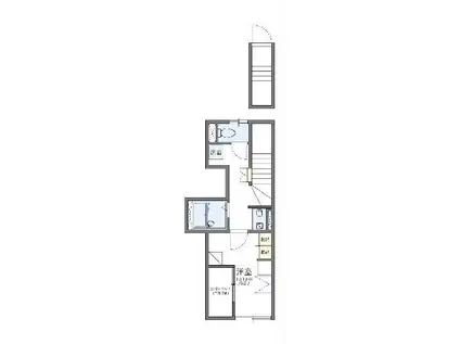 レオパレス雷塚II(1K/2階)の間取り写真