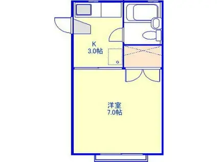 FIORITA(1K/1階)の間取り写真