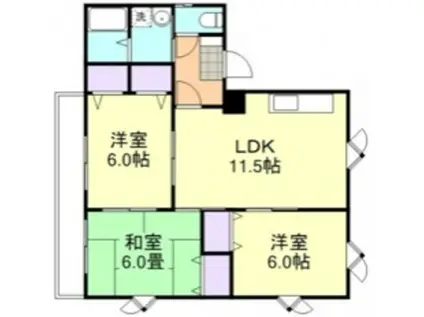マジェスティガーデン A(3LDK/1階)の間取り写真