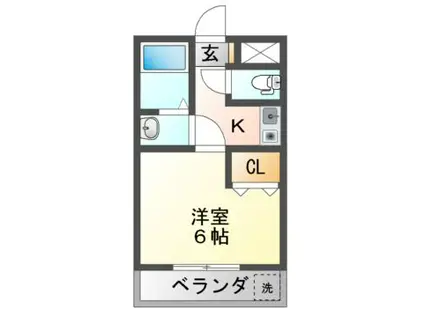 メゾン ド アンジュ(1K/2階)の間取り写真