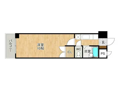 第12エルザビル(1K/6階)の間取り写真