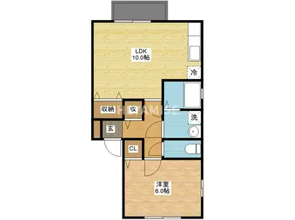 ルピナM(1LDK/2階)の間取り写真