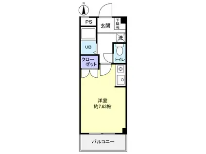 タカツハイランド(ワンルーム/3階)の間取り写真