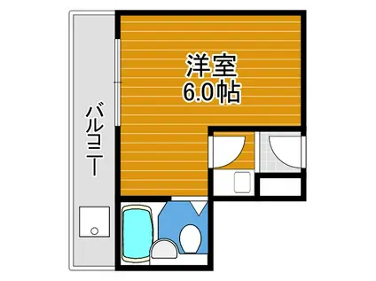 クレインファースト(ワンルーム/3階)の間取り写真
