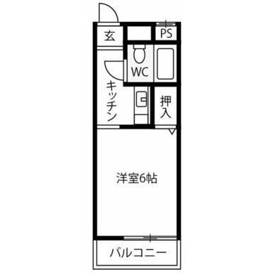 アグレア・エスポワール(1K/2階)の間取り写真