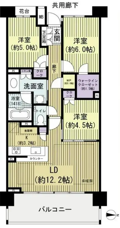 パークホームズ品川ザレジデンス 2階階 間取り