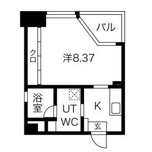 GRAN DUKE 代官町(1K/5階)の間取り写真