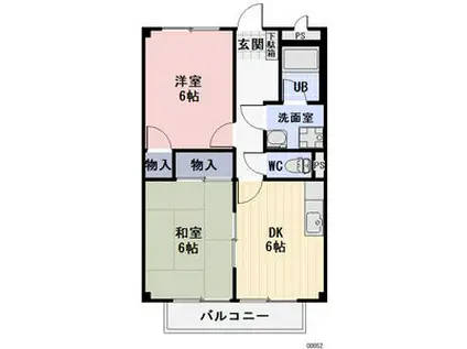 SURPLUS TWO SUZUKI(2DK/2階)の間取り写真