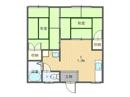 メゾン・ド・エル(2K/1階)の間取り写真