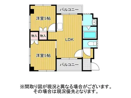 プレステージM(2LDK/3階)の間取り写真