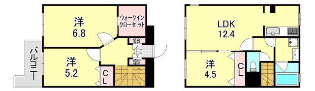 RA-ASHIYA(3LDK/1階)の間取り写真