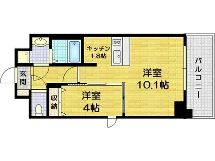 プレサンス京都四条烏丸響(1LDK/3階)の間取り写真