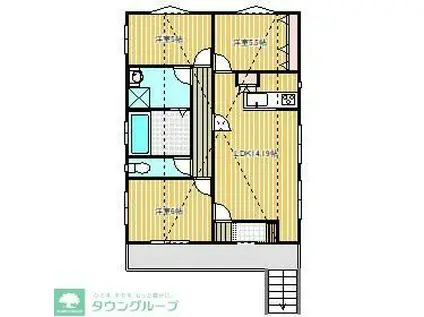 シャンティ(3LDK/2階)の間取り写真