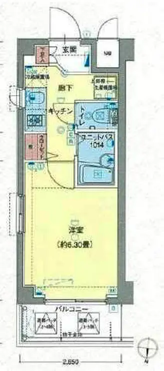 ヴェルト木場マリナコート 4階階 間取り