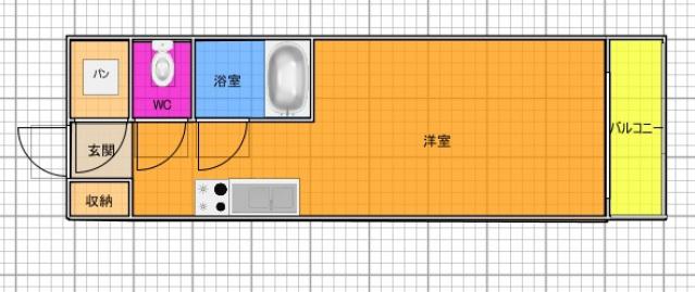 サンピア マンション(ワンルーム/5階)の間取り写真
