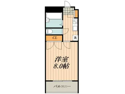 地下鉄桜通線 桜山駅 徒歩11分 4階建 築30年(1K/4階)の間取り写真