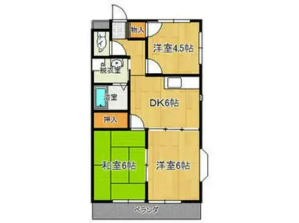 ハイツ大泉III(3DK/2階)の間取り写真