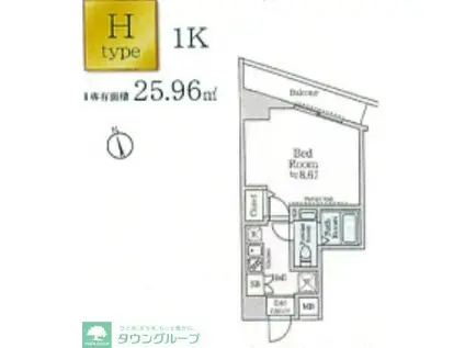 アイルイマージュ押上イースト(1K/1階)の間取り写真