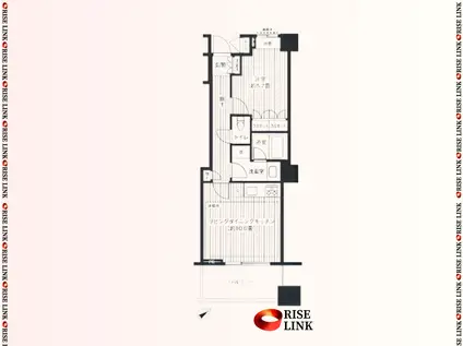 エアライズタワー(1LDK/4階)の間取り写真