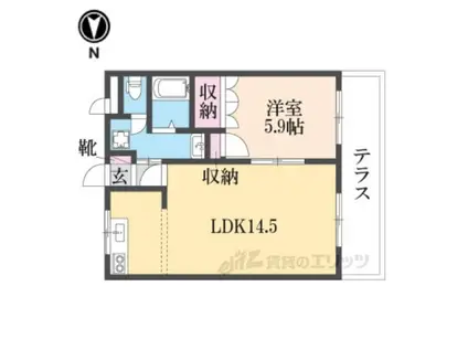 GREENVILLAGE(1LDK/2階)の間取り写真
