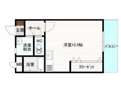 エクセランス(1K/3階)の間取り写真