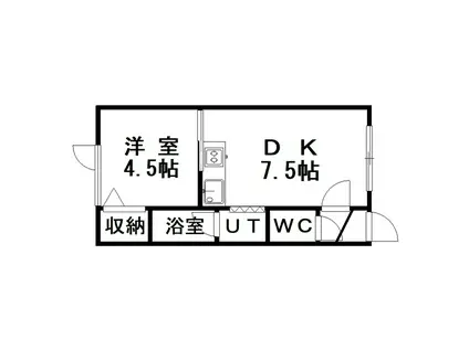 長沢マンション(1DK/2階)の間取り写真