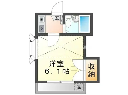 レオパレス豊橋第3(1K/2階)の間取り写真