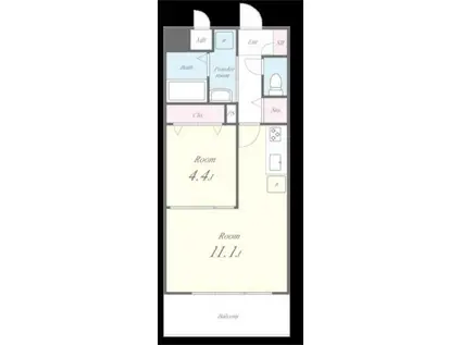 グリシーヌ(1LDK/4階)の間取り写真