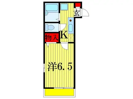 プリマベーラお花茶屋(1K/2階)の間取り写真