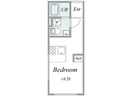 TRIAS228(ワンルーム/4階)の間取り写真