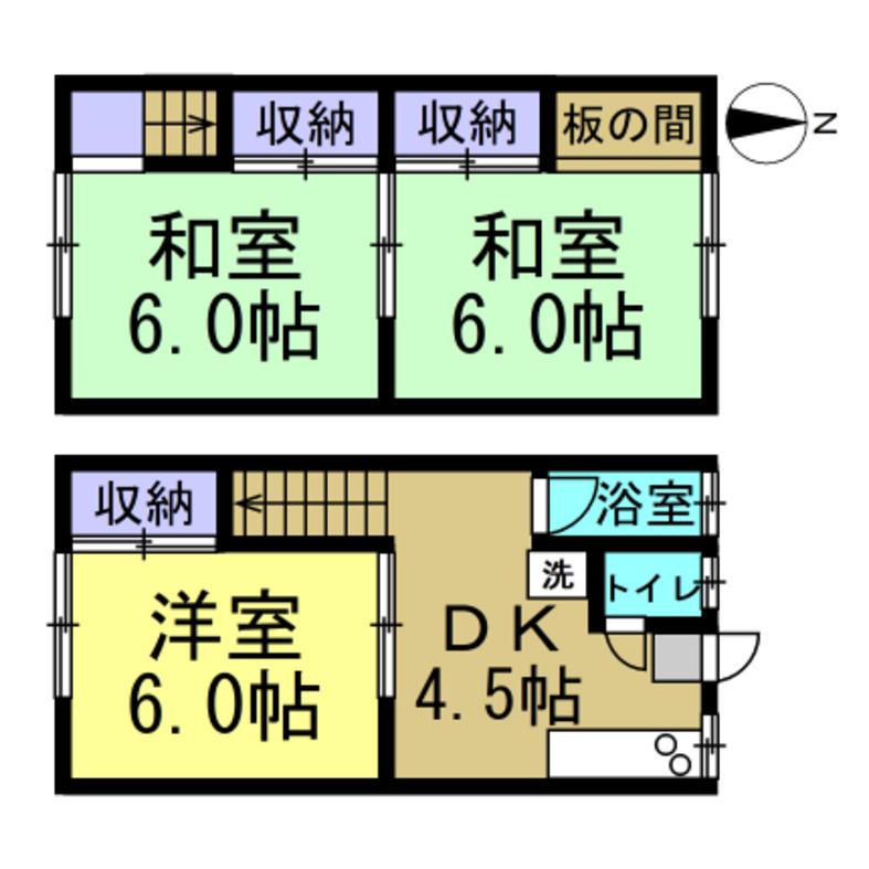 新池荘(3DK/1階)の間取り写真