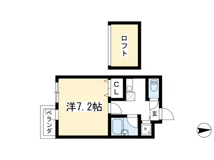 ALTAIR(1K/3階)の間取り写真