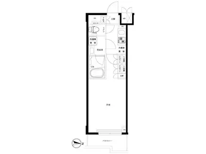 ルーブル川崎八番館(1K/5階)の間取り写真