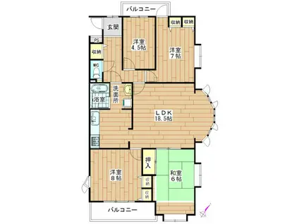 アーバンみらい東大宮東三番街(4LDK/3階)の間取り写真