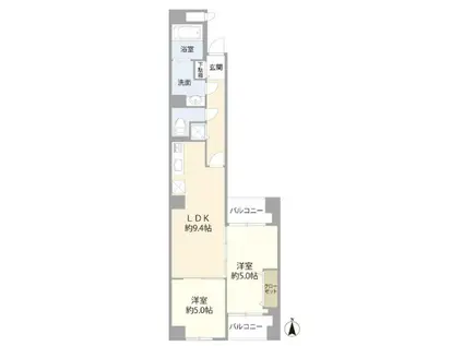 コニファー桜橋(2LDK/7階)の間取り写真