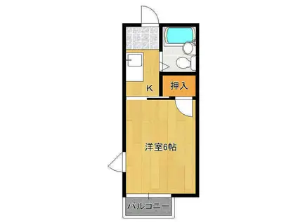 ニューライフつくば(1K/1階)の間取り写真