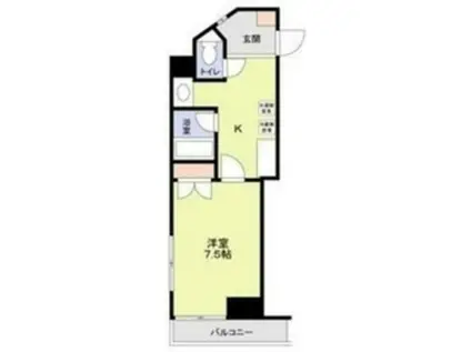 丸昌西マンション(1K/2階)の間取り写真