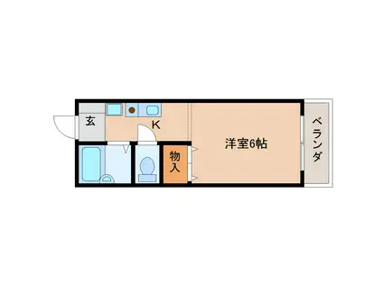 メゾン・ド・スリシエ(1K/1階)の間取り写真