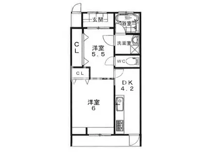七条ハイツ(2DK/1階)の間取り写真