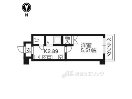 ボンネール葵(1K/2階)の間取り写真
