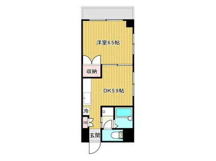 アドリアーノ(1DK/7階)の間取り写真