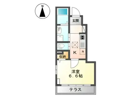グレーシア ケーズ(1K/1階)の間取り写真
