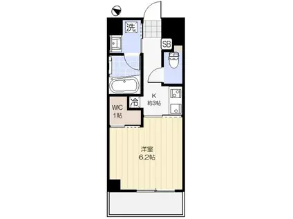 ダン・ラベニール北新宿(1K/3階)の間取り写真