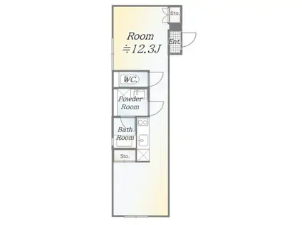 ファーレ四谷4(ワンルーム/1階)の間取り写真